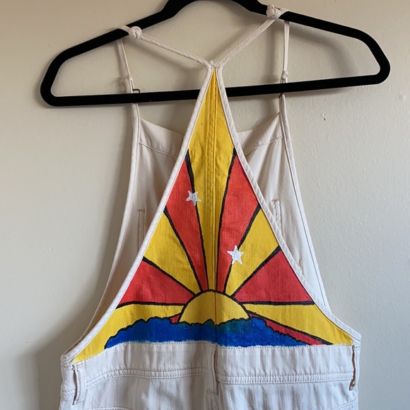 Festival Hand-Painted Sunset Overalls - Picture 1 of 9